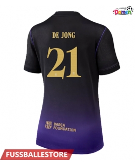 Günstige Barcelona Frenkie de Jong #21 Auswärtstrikot Damen 2026-27 Kurzarm
